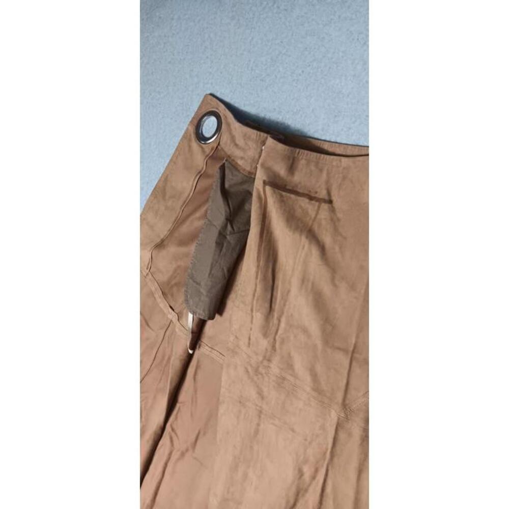 29 Porter Rd Goat Leather Midi Skirt Wrap Womens Size Medium Brown Tie... - Picture 11 of 13